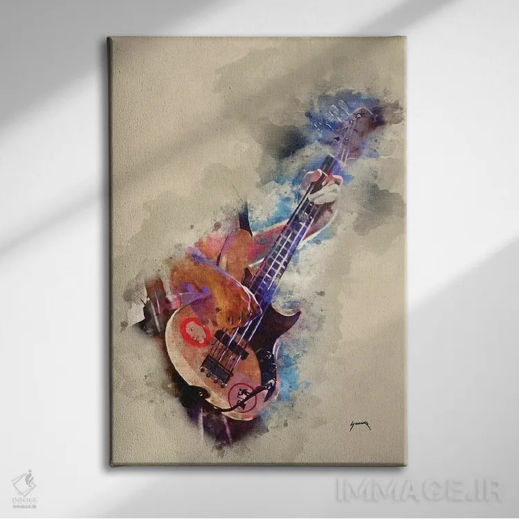 تابلو دکوراتیو باس فلی اثر پاپ کالت پوسترز - نمای روبهرو روی دیوار