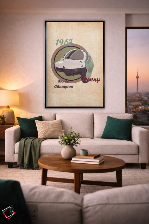 تابلو دکوراتیو کلاه ایمنی رتو دنی هولم اثر پاپ کالت پوسترز - D3B