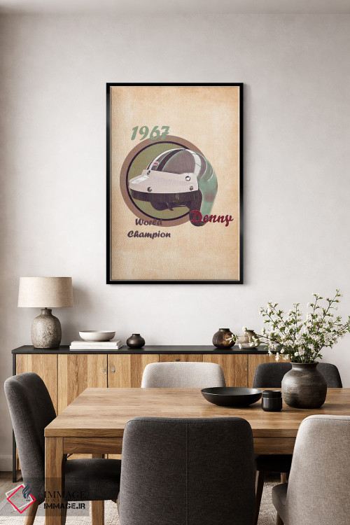 تابلو دکوراتیو کلاه ایمنی رتو دنی هولم اثر پاپ کالت پوسترز - D5B