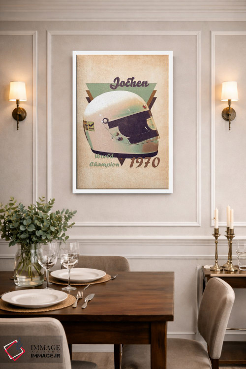 تابلو دکوراتیو کلاه ایمنی رتو یوشن رینت اثر پاپ کالت پوسترز - D1W