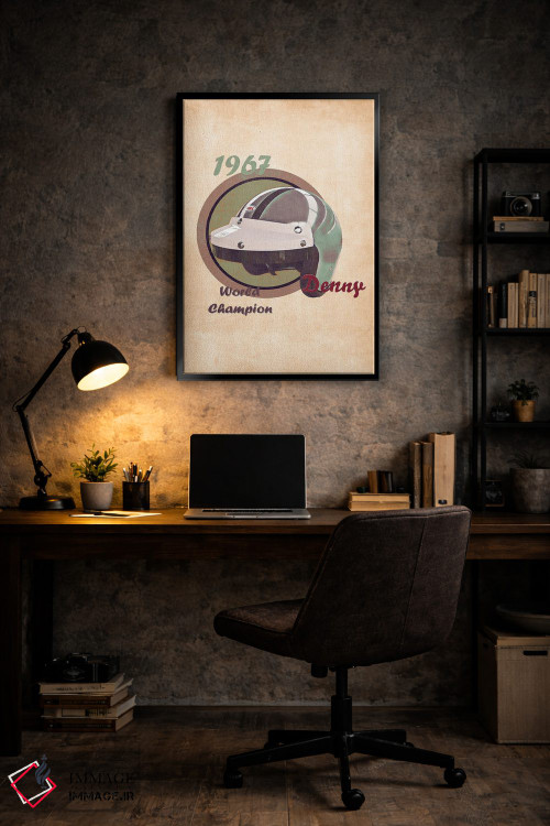 تابلو دکوراتیو کلاه ایمنی رتو دنی هولم اثر پاپ کالت پوسترز - D6B