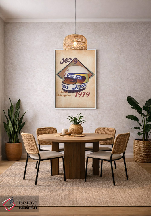 تابلو دکوراتیو کلاه ایمنی رتو جودی شکت اثر پاپ کالت پوسترز - D2W