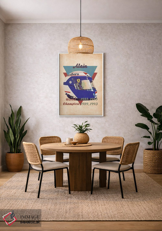 تابلو دکوراتیو کلاه ایمنی رتو آلن پروست اثر پاپ کالت پوسترز - D1W