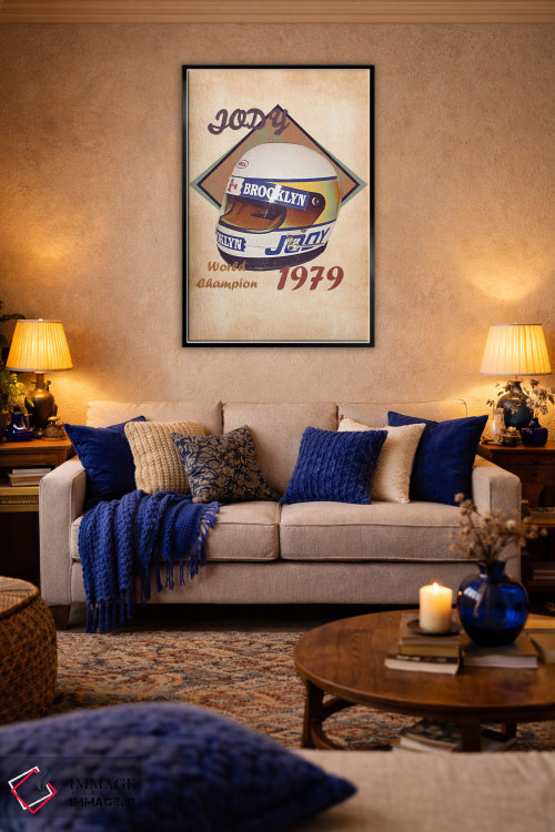 تابلو دکوراتیو کلاه ایمنی رتو جودی شکت اثر پاپ کالت پوسترز - D3B