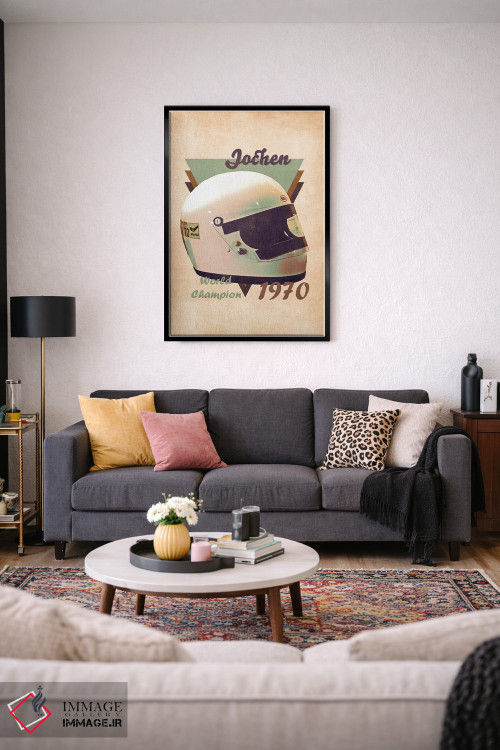 تابلو دکوراتیو کلاه ایمنی رتو یوشن رینت اثر پاپ کالت پوسترز - D5B