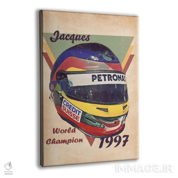 تابلو دکوراتیو کلاه ایمنی رتو ژاک ویلنوف اثر پاپ کالت پوسترز - نمای پرسپکتیو محصول