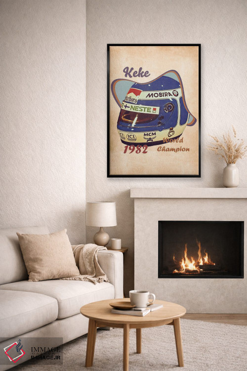 تابلو دکوراتیو کلاه ایمنی رتو ککه روسبرگ اثر پاپ کالت پوسترز - D6B