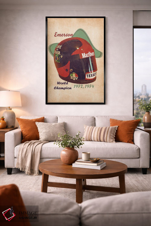 تابلو دکوراتیو کلاه ایمنی رتو امرسون فیتپالدی اثر پاپ کالت پوسترز - D2B