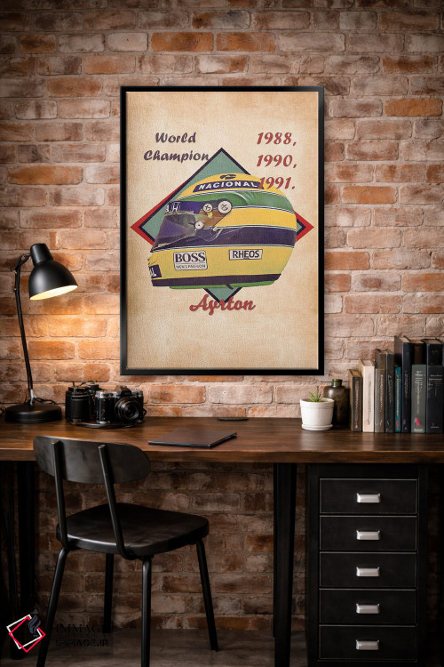 تابلو دکوراتیو کلاه ایمنی رتو آیرتون سنه اثر پاپ کالت پوسترز - D3B