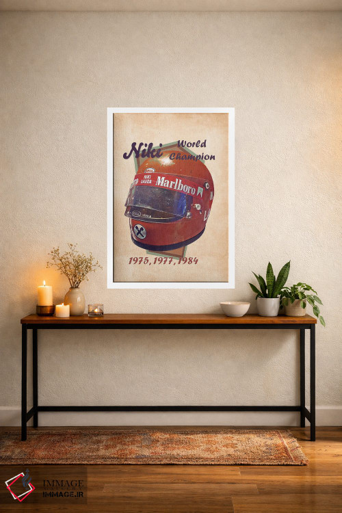 تابلو دکوراتیو کلاه ایمنی رتو نیکی لادا اثر پاپ کالت پوسترز - D3W