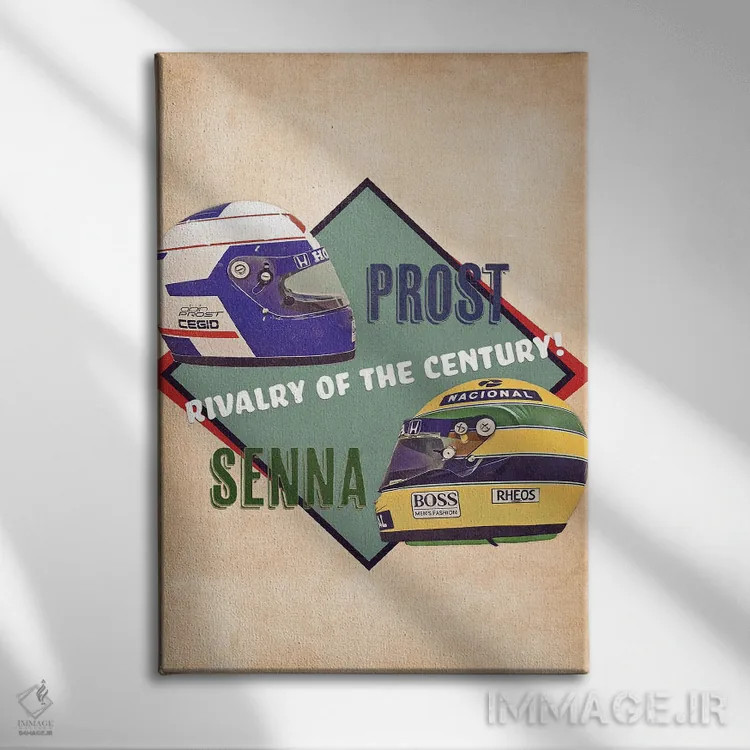 تابلو دکوراتیو پروست مقابل سننا اثر پاپ کالت پوسترز - نمای روبهرو روی دیوار