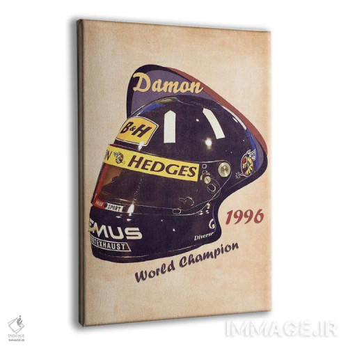 تابلو دکوراتیو کلاه ایمنی رتو دیمون هیل اثر پاپ کالت پوسترز - نمای پرسپکتیو محصول