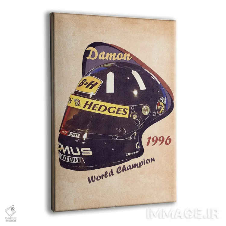 تابلو دکوراتیو کلاه ایمنی رتو دیمون هیل اثر پاپ کالت پوسترز - نمای پرسپکتیو محصول