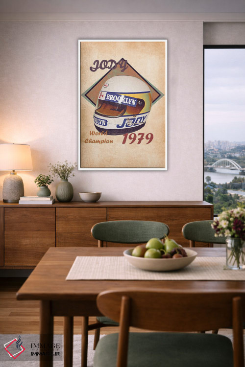 تابلو دکوراتیو کلاه ایمنی رتو جودی شکت اثر پاپ کالت پوسترز - D5W