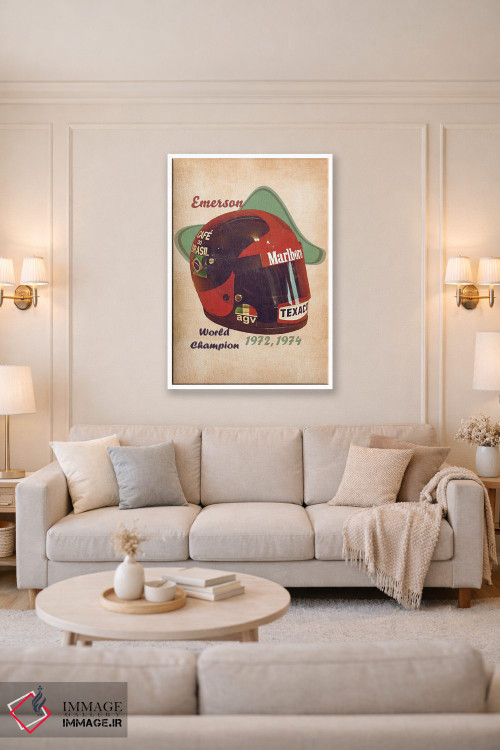 تابلو دکوراتیو کلاه ایمنی رتو امرسون فیتپالدی اثر پاپ کالت پوسترز - D3W