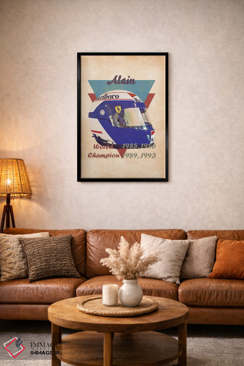 تابلو دکوراتیو کلاه ایمنی رتو آلن پروست اثر پاپ کالت پوسترز - D3B