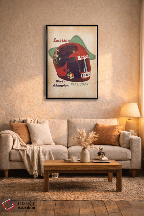 تابلو دکوراتیو کلاه ایمنی رتو امرسون فیتپالدی اثر پاپ کالت پوسترز - D4B