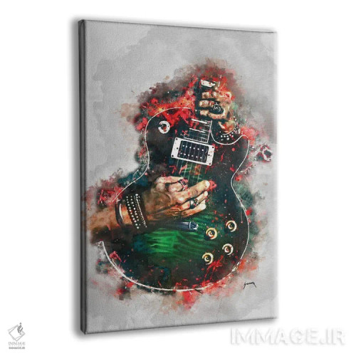 تابلو دکوراتیو گیتار برقی اسلشر آناکوندا اثر پاپ کالت پوسترز - نمای پرسپکتیو محصول