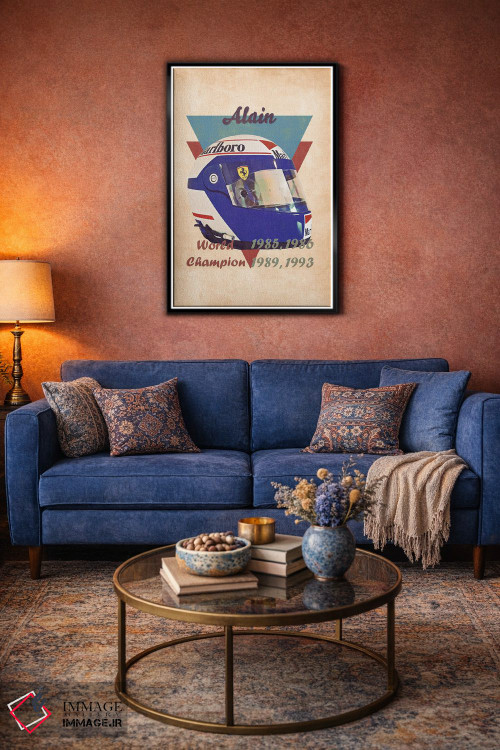 تابلو دکوراتیو کلاه ایمنی رتو آلن پروست اثر پاپ کالت پوسترز - D4B