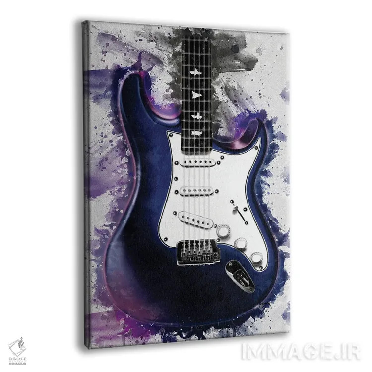 تابلو دکوراتیو گیتار برقی نبولا جان مایر اثر پاپ کالت پوسترز - نمای پرسپکتیو محصول