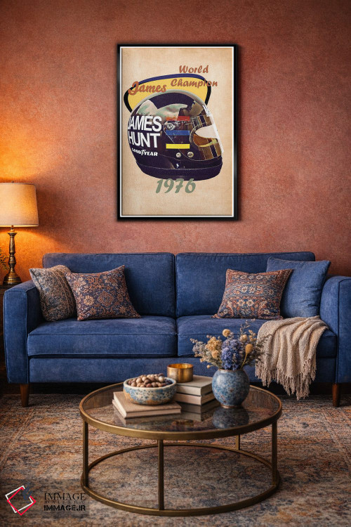 تابلو دکوراتیو کلاه ایمنی رتو جیمز هانت اثر پاپ کالت پوسترز - D4B