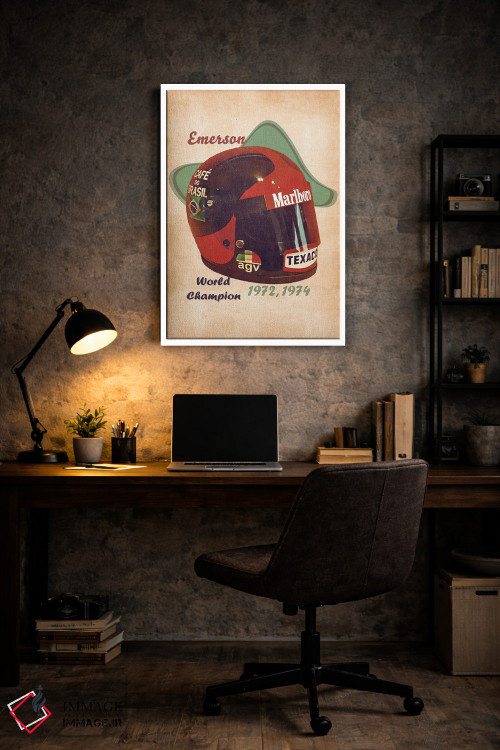 تابلو دکوراتیو کلاه ایمنی رتو امرسون فیتپالدی اثر پاپ کالت پوسترز - D5W