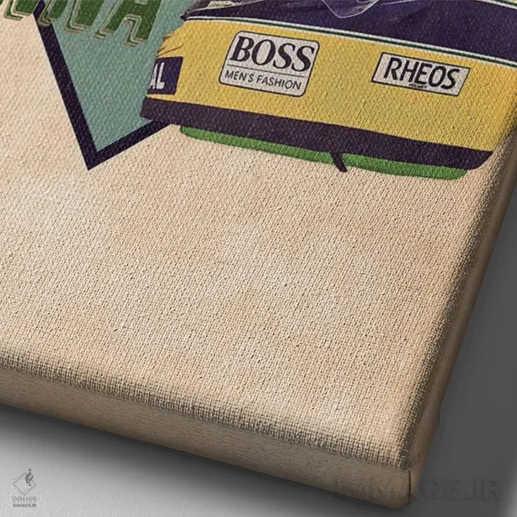 تابلو دکوراتیو پروست مقابل سننا اثر پاپ کالت پوسترز - نمای نزدیک بافت بوم