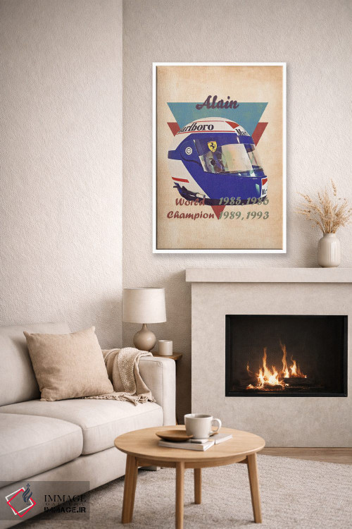 تابلو دکوراتیو کلاه ایمنی رتو آلن پروست اثر پاپ کالت پوسترز - D5W