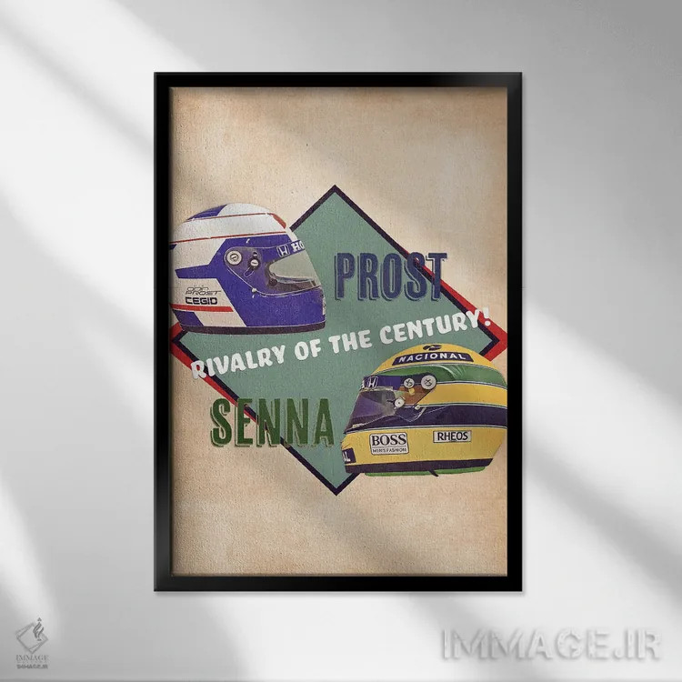 تابلو دکوراتیو پروست مقابل سننا اثر پاپ کالت پوسترز - نمای قابدار مشکی