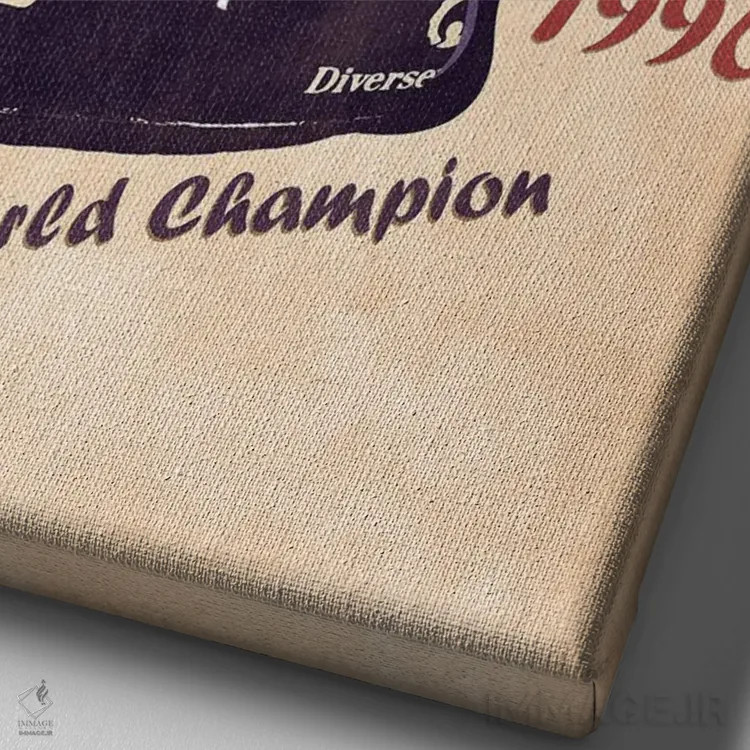 تابلو دکوراتیو کلاه ایمنی رتو دیمون هیل اثر پاپ کالت پوسترز - نمای نزدیک بافت بوم