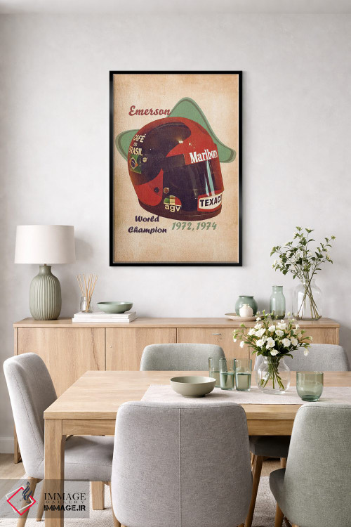 تابلو دکوراتیو کلاه ایمنی رتو امرسون فیتپالدی اثر پاپ کالت پوسترز - D6B