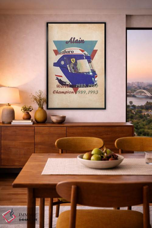 تابلو دکوراتیو کلاه ایمنی رتو آلن پروست اثر پاپ کالت پوسترز - D6B