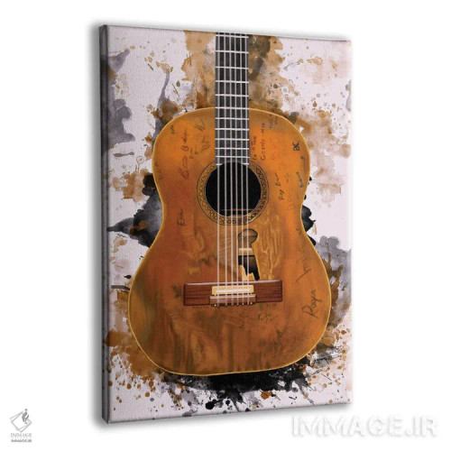 تابلو دکوراتیو گیتار آکوستیک 'تریگر' ویلی نلسون اثر پاپ کالت پوسترز - نمای پرسپکتیو محصول