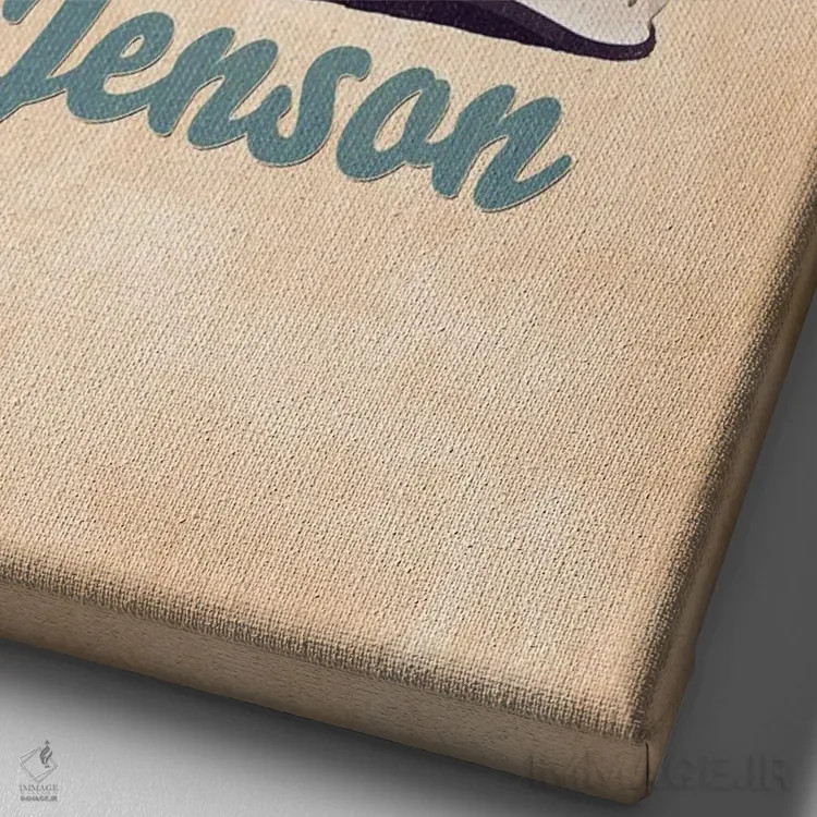 تابلو دکوراتیو کلاه ایمنی قدیمی جنسون باتن اثر پاپ کالت پوسترز - نمای نزدیک بافت بوم