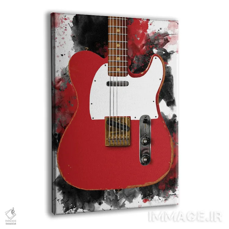 تابلو دکوراتیو گیتار برقی مودی واترز اثر پاپ کالت پوسترز - نمای پرسپکتیو محصول