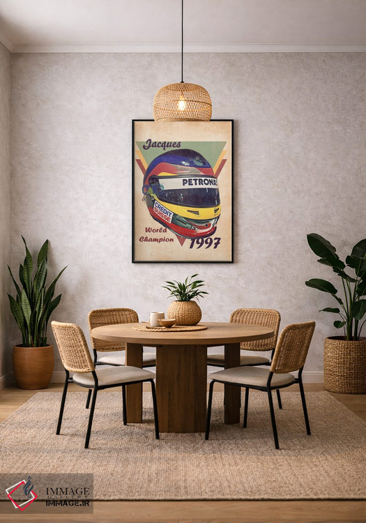 تابلو دکوراتیو کلاه ایمنی رتو ژاک ویلنوف اثر پاپ کالت پوسترز - D3B