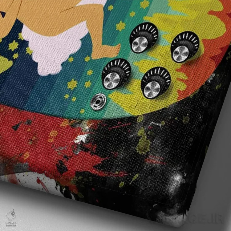 تابلو دکوراتیو گیتار صلب اریک کلاپتون اثر پاپ کالت پوسترز - نمای نزدیک بافت بوم