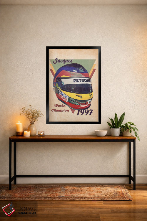 تابلو دکوراتیو کلاه ایمنی رتو ژاک ویلنوف اثر پاپ کالت پوسترز - D4B