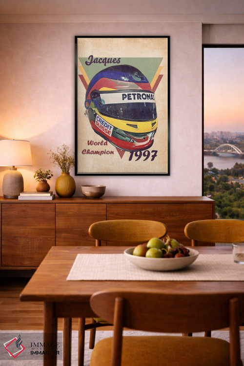 تابلو دکوراتیو کلاه ایمنی رتو ژاک ویلنوف اثر پاپ کالت پوسترز - D6B