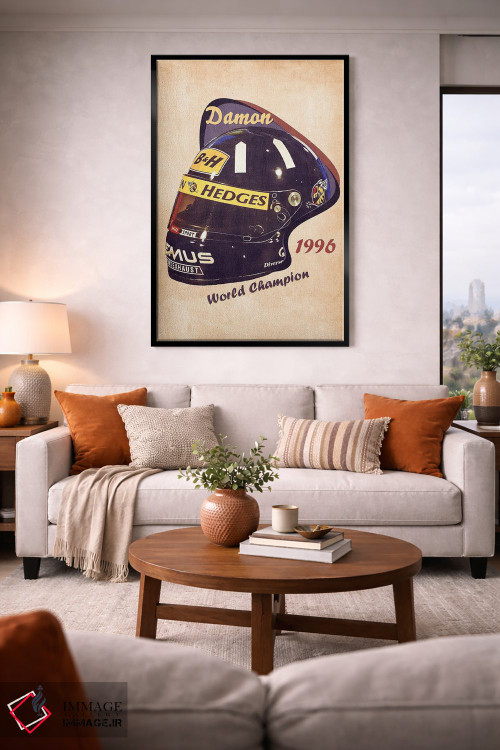 تابلو دکوراتیو کلاه ایمنی رتو دیمون هیل اثر پاپ کالت پوسترز - D3B