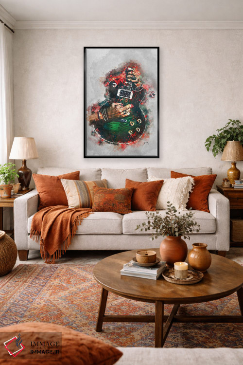 تابلو دکوراتیو گیتار برقی اسلشر آناکوندا اثر پاپ کالت پوسترز - D2B