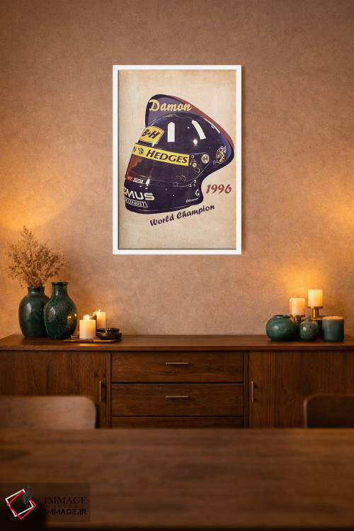 تابلو دکوراتیو کلاه ایمنی رتو دیمون هیل اثر پاپ کالت پوسترز - D2W