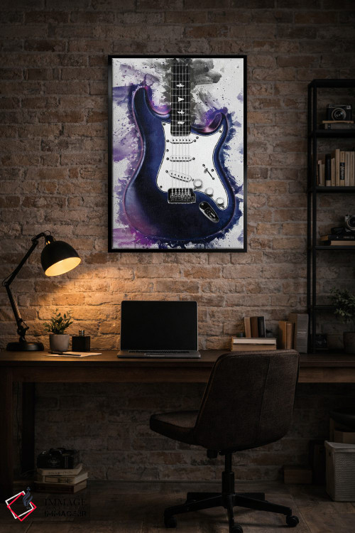 تابلو دکوراتیو گیتار برقی نبولا جان مایر اثر پاپ کالت پوسترز - D4B