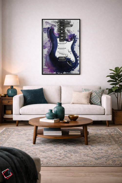 تابلو دکوراتیو گیتار برقی نبولا جان مایر اثر پاپ کالت پوسترز - D3B