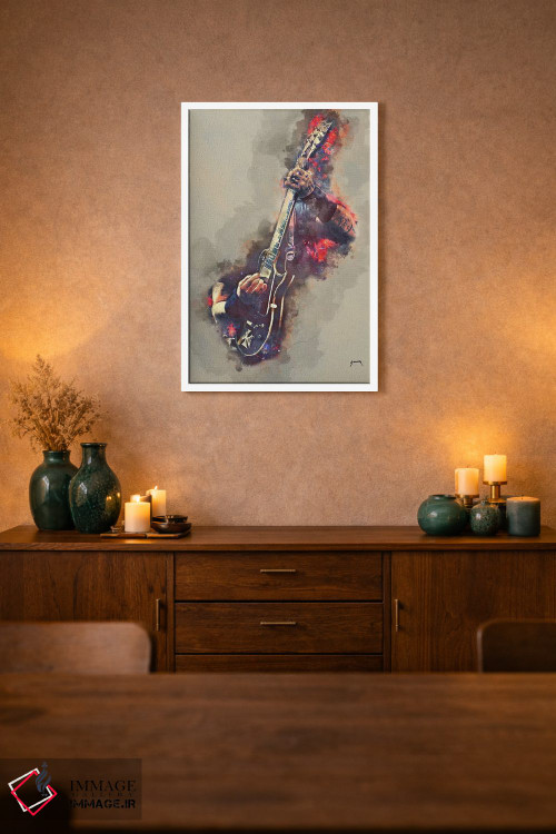 تابلو دکوراتیو گیتار برقی جیمز هتفیلد اثر پاپ کالت پوسترز - D1W