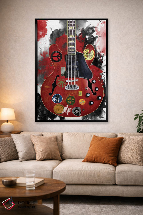 تابلو دکوراتیو گیتار برقی آلوین لی اثر پاپ کالت پوسترز - D1B