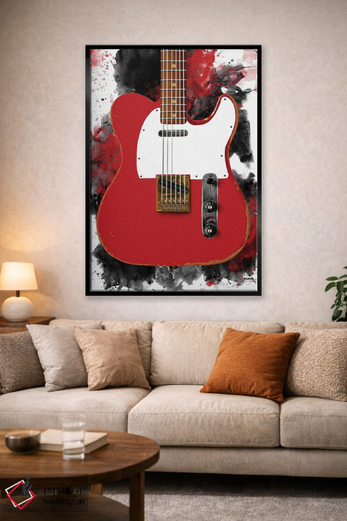 تابلو دکوراتیو گیتار برقی مودی واترز اثر پاپ کالت پوسترز - D1B