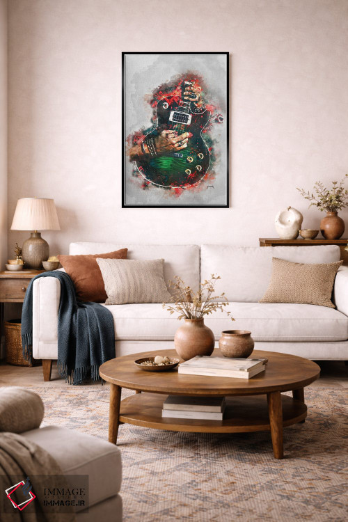 تابلو دکوراتیو گیتار برقی اسلشر آناکوندا اثر پاپ کالت پوسترز - D3B
