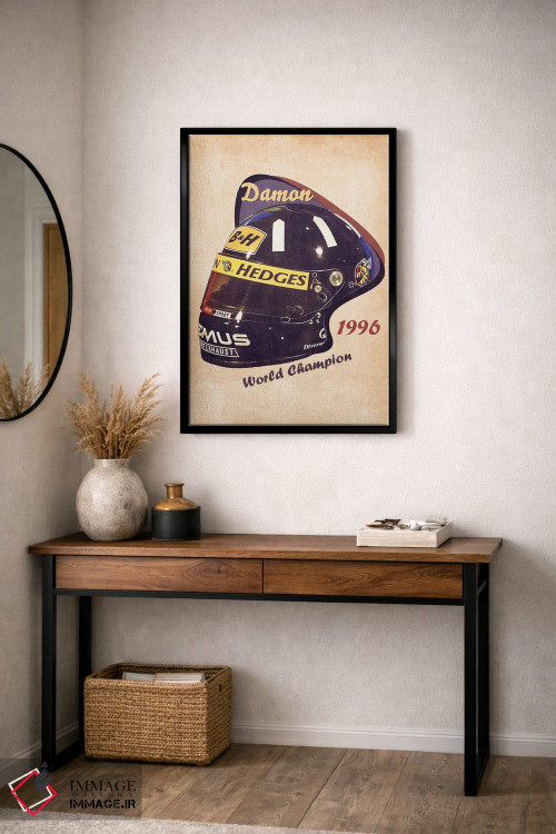 تابلو دکوراتیو کلاه ایمنی رتو دیمون هیل اثر پاپ کالت پوسترز - D4B