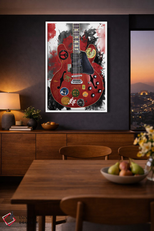 تابلو دکوراتیو گیتار برقی آلوین لی اثر پاپ کالت پوسترز - D2W